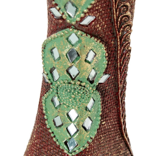Figura africana negro, dorado y verde