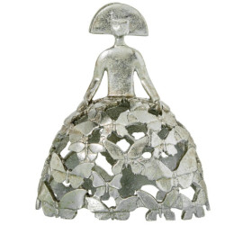 Figura menina plateado