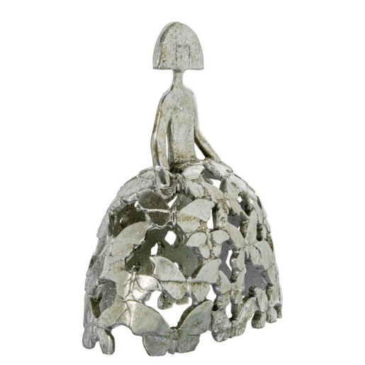Figura menina plateado