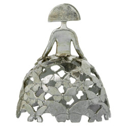 Figura menina plateado