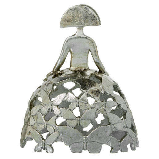 Figura menina plateado