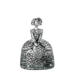 Figura menina plateado