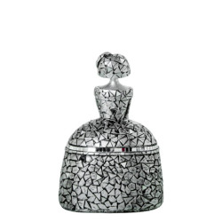 Figura menina plateado