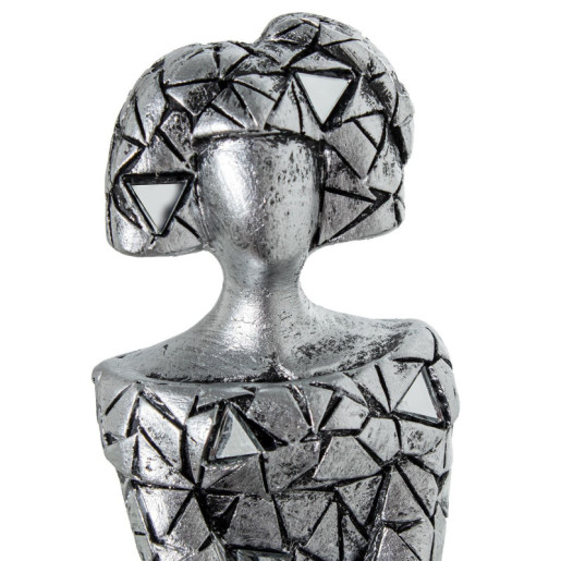 Figura menina plateado