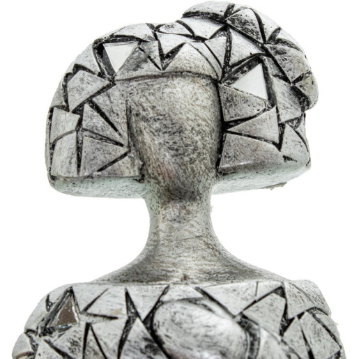 Figura menina plateado