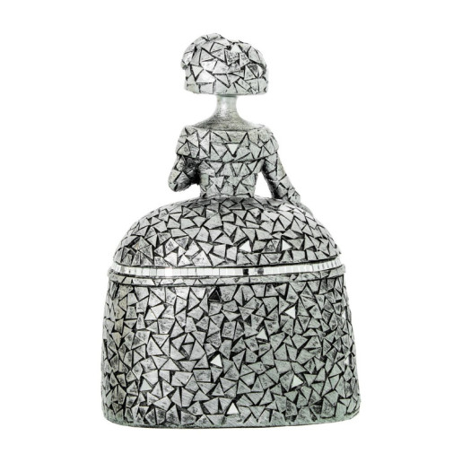 Figura menina plateado