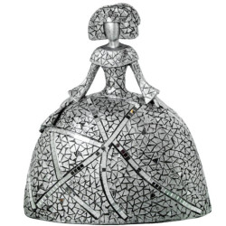 Figura menina plateado