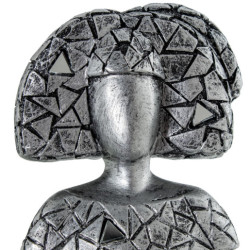 Figura menina plateado