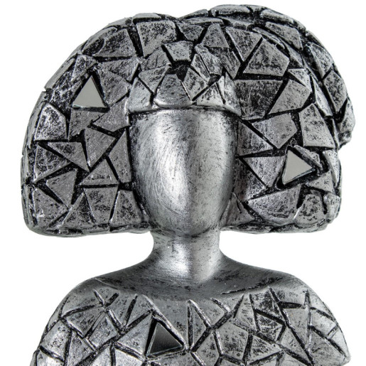 Figura menina plateado