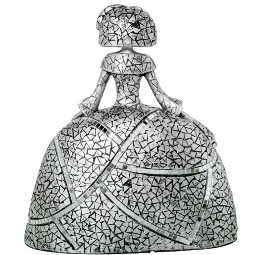 Figura menina plateado
