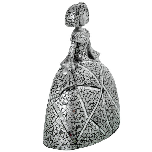 Figura menina plateado