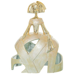Figura menina dorado y blanco