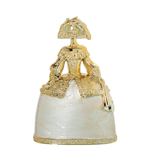 Figura menina dorado y blanco