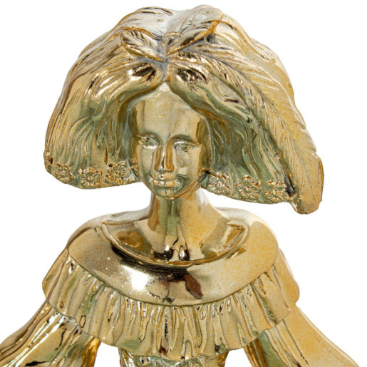 Figura menina dorado y blanco