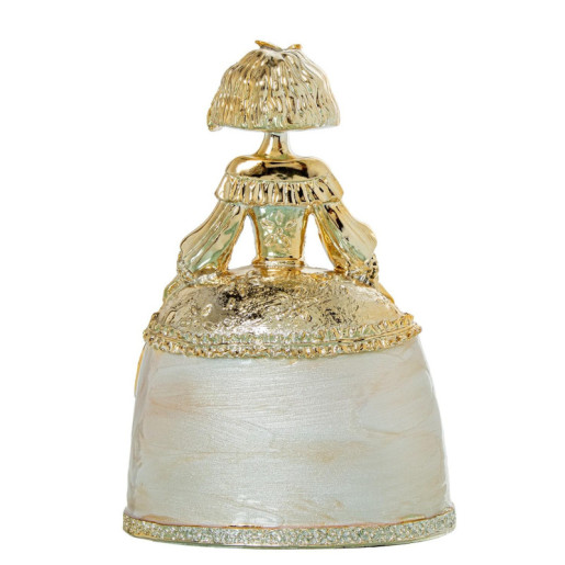 Figura menina dorado y blanco
