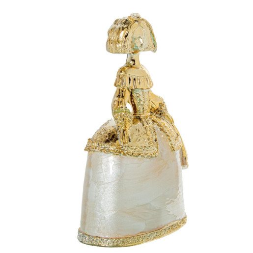 Figura menina dorado y blanco
