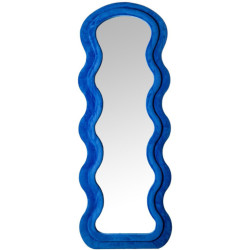 Espejo de pie azul