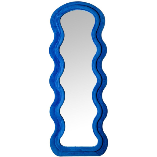 Espejo de pie azul