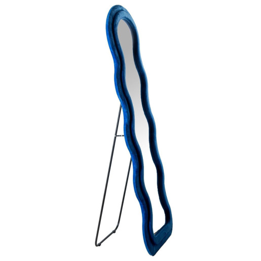 Espejo de pie azul