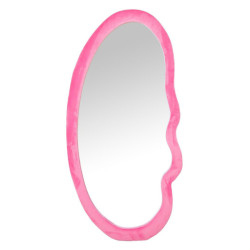 Espejo de pie rosa