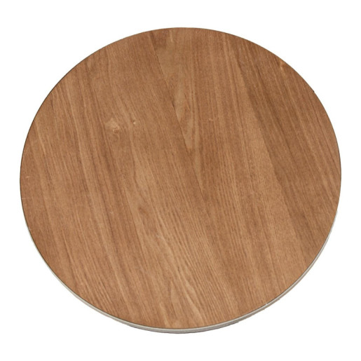 Mesa auxiliar natural y blanco