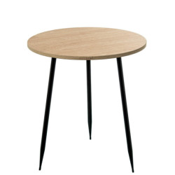 Mesa auxiliar natural y negro