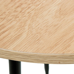 Mesa auxiliar natural y negro