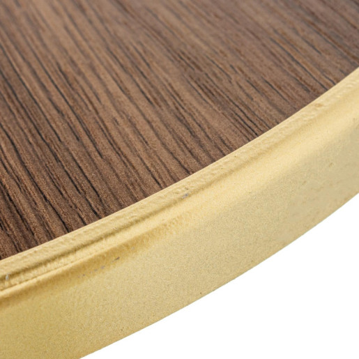 Mesa auxiliar natural y dorado