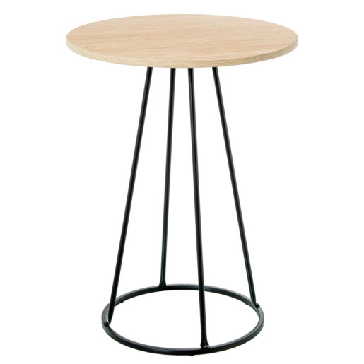Mesa auxiliar natural y negro
