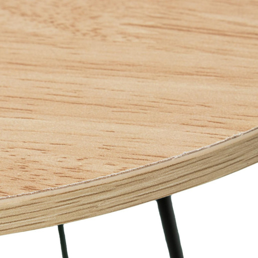 Mesa auxiliar natural y negro