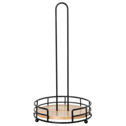 Soporte rollo cocina negro
