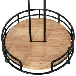 Soporte rollo cocina negro
