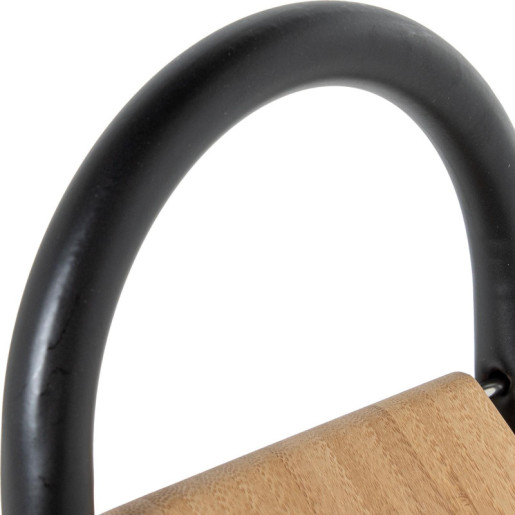Soporte rollo con escobillero negro