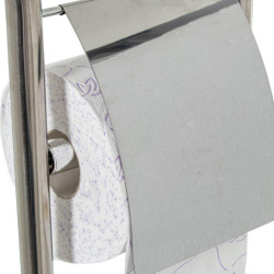 Soporte rollo con escobillero acero
