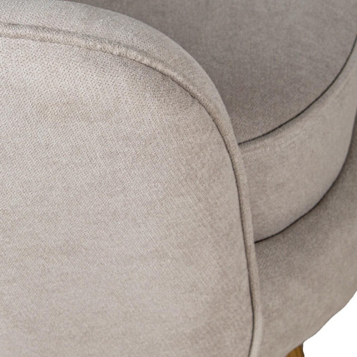 Sofa 2 plazas beige y dorado