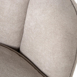 Sofa 2 plazas beige y dorado