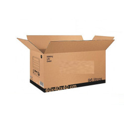 Caja carton solapas Marron