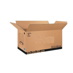 Caja carton solapas Marron