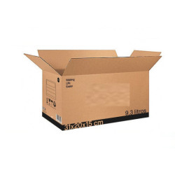 Caja carton solapas Marron