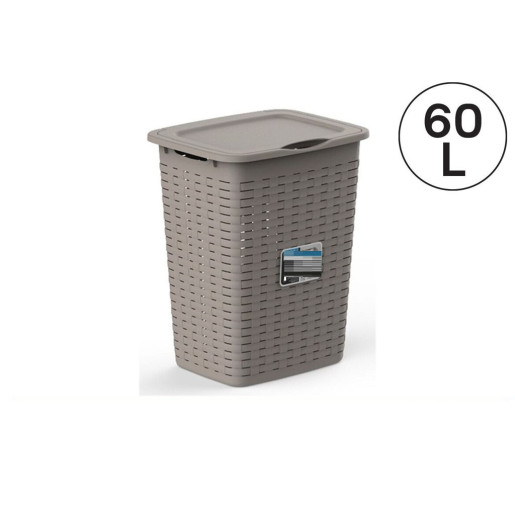 Cubo ropa sucia Marron arena