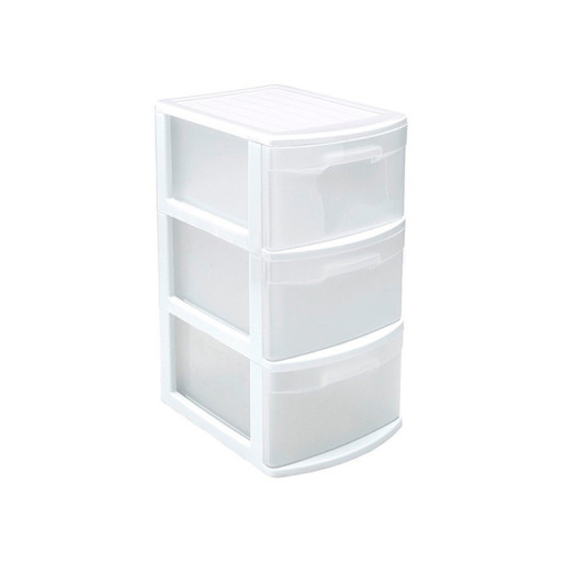 Cajonera multiusos Blanco y translucido