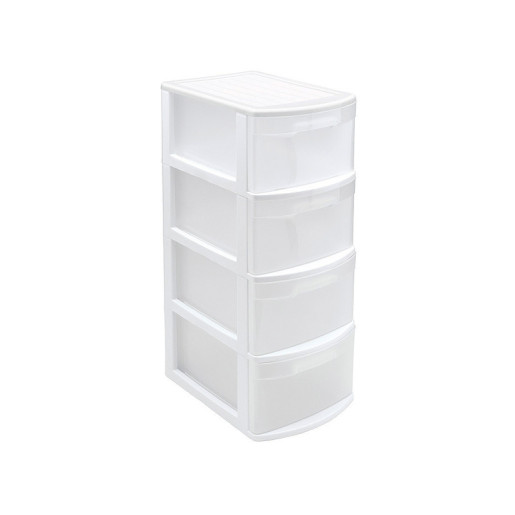 Cajonera multiusos Blanco y translucido