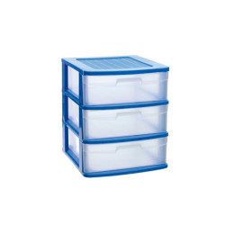 Cajonera multiusos Azul  y translucido