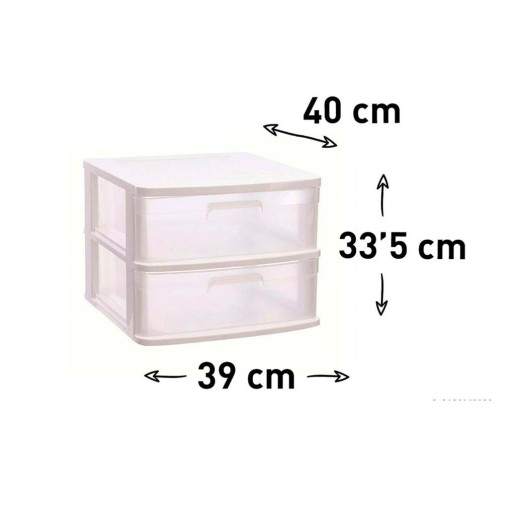 Cajonera multiusos Blanca y translucido