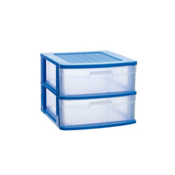 Cajonera multiusos Azul  y translucido