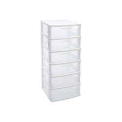 Cajonera multiusos Blanco y translucido