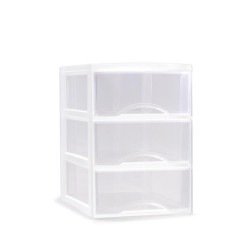 Cajonera multiusos Blanco y transparente