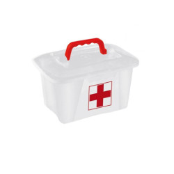 Caja botiquin con asa Blanco y rojo
