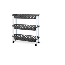 Carro estrecho de cocina y baño Gris oscuro