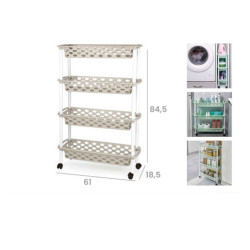Carro estrecho de cocina y baño Beige